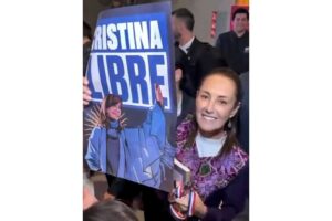Claudia Sheinbaum se sumó a la campaña “Cristina Libre”