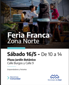 Este sábado comenzará la Feria Franca Zona Norte